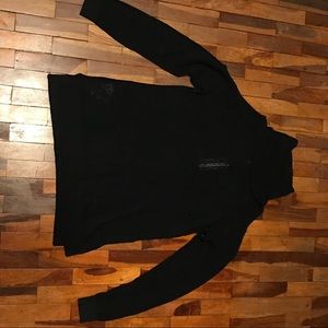 Black cold shoulder sweater